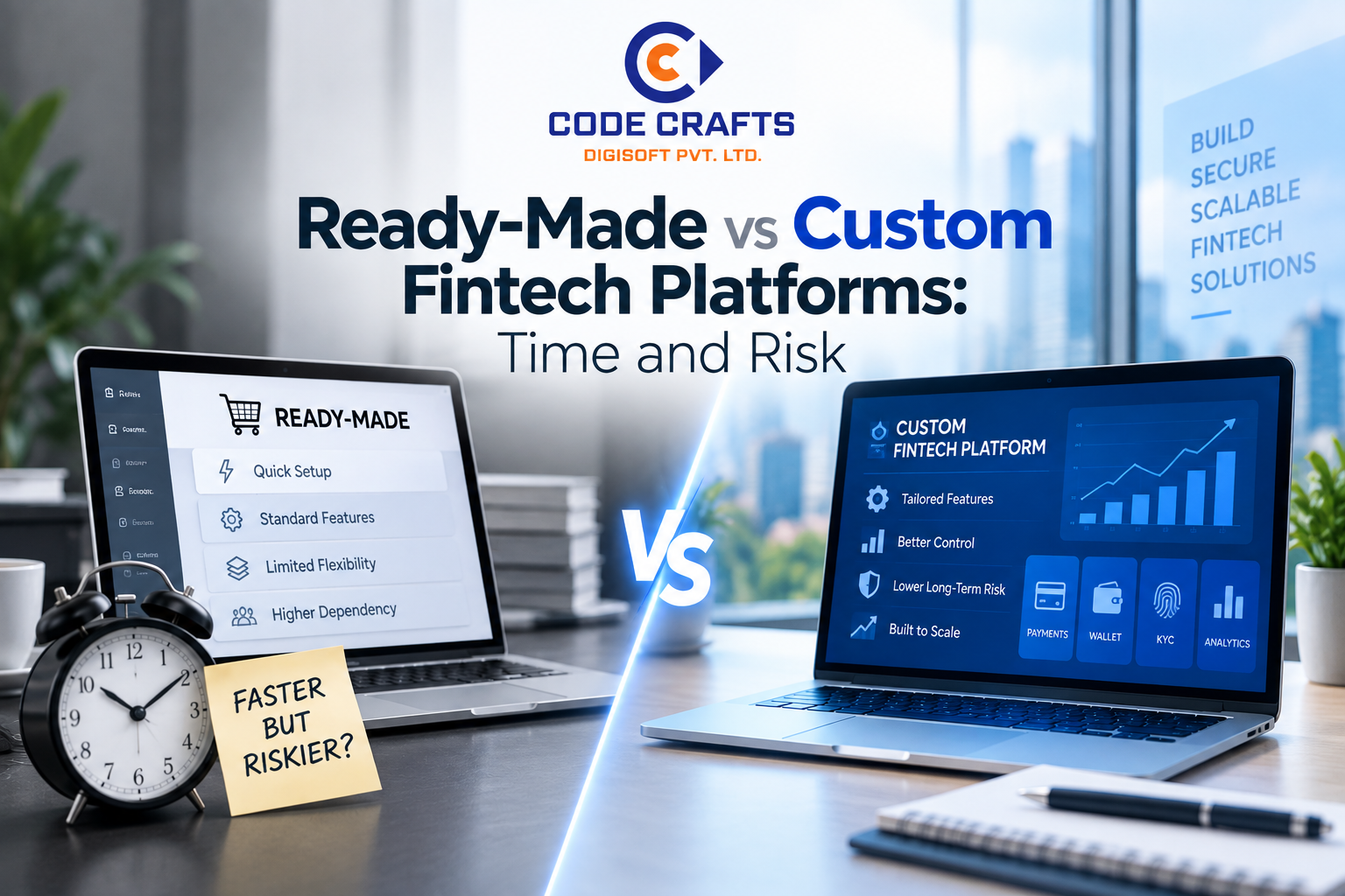 Ready-Made vs Custom Fintech Platforms: Time and Risk